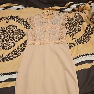 Elegant Lace Dress in Muave